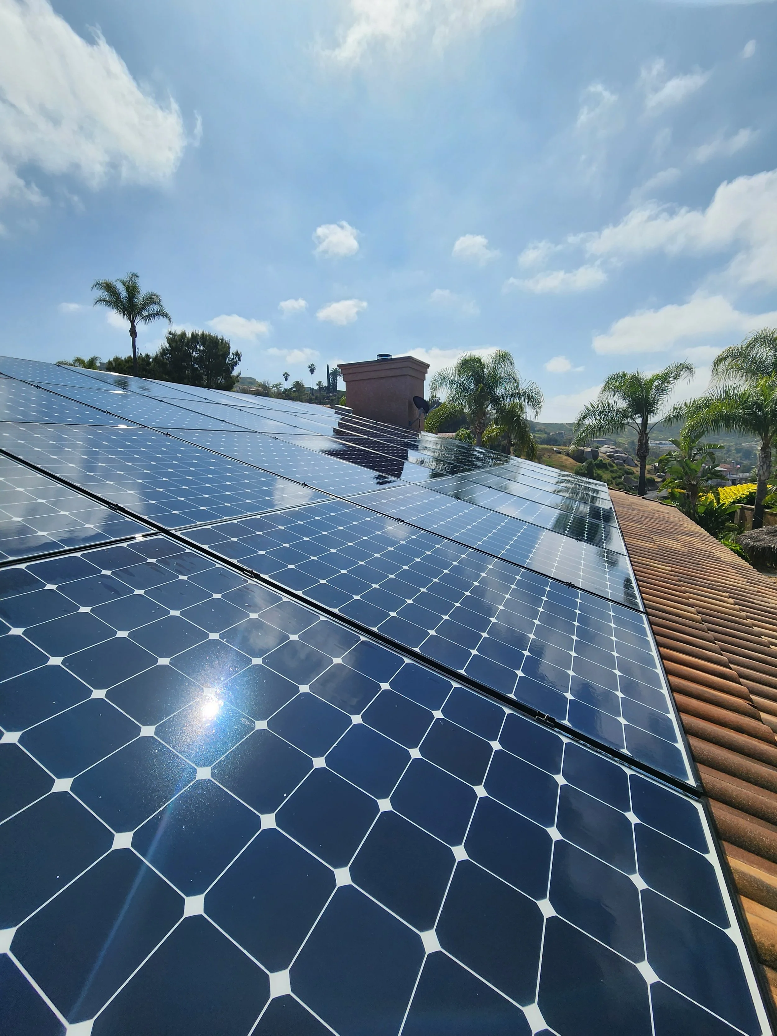 After a Saturn Solar Cleaning visit in San Diego County